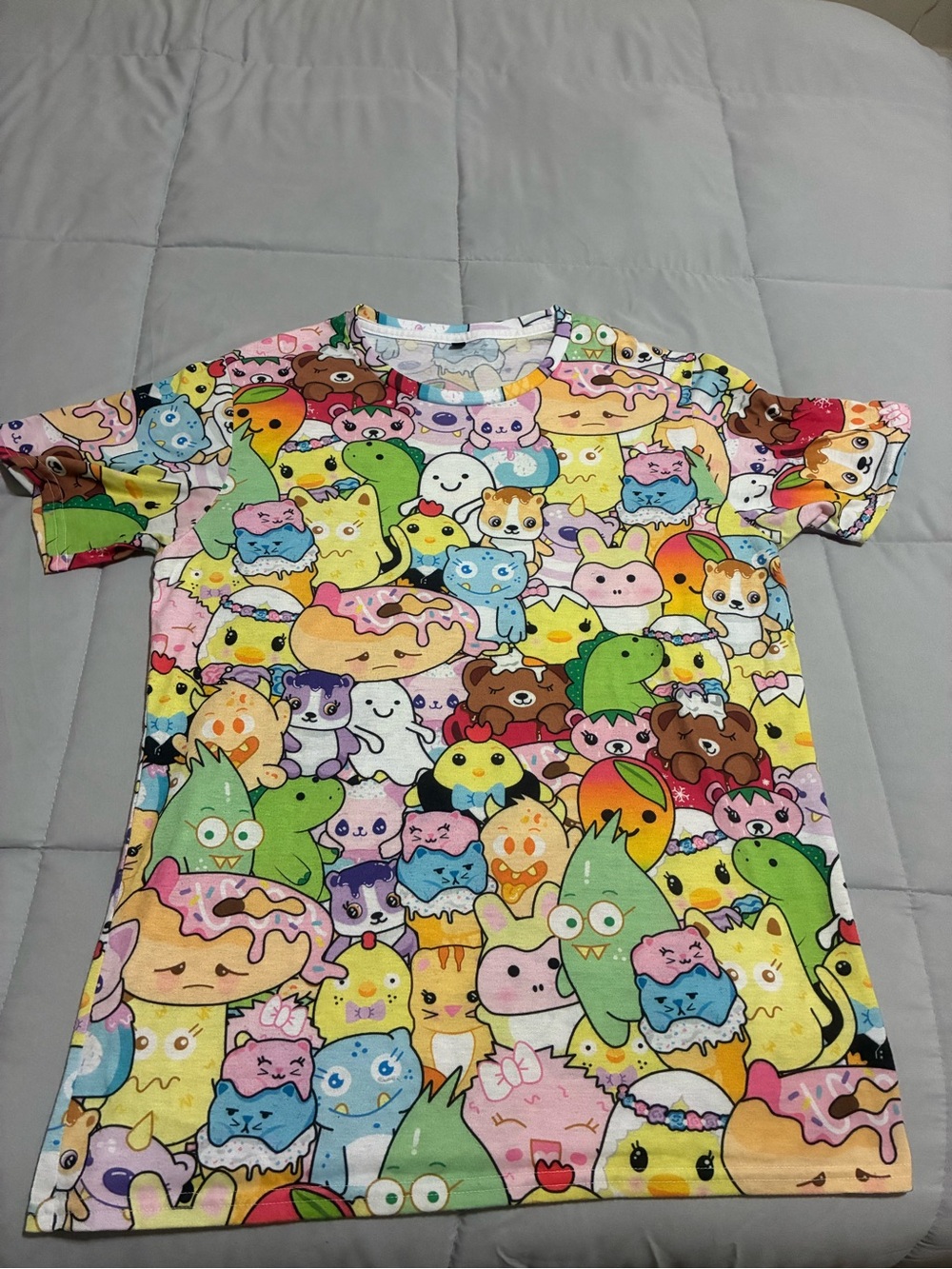 Cute Character All-Over Print Tee - Multicolor